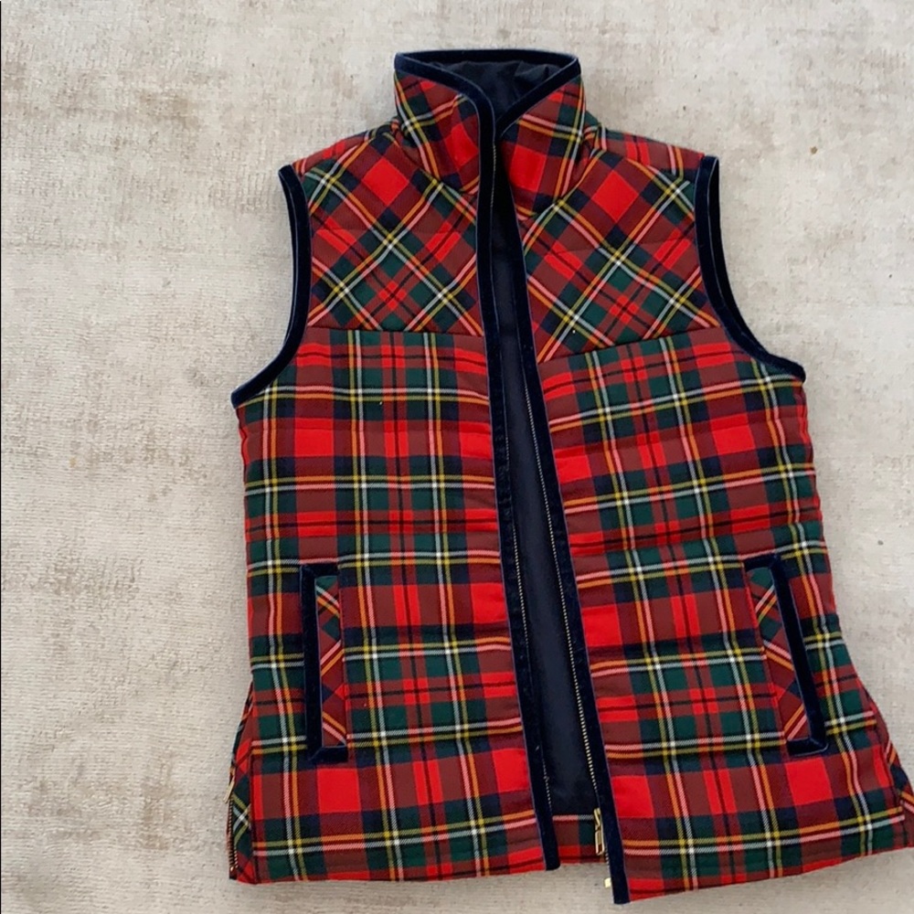 J. Crew Holiday Plaid Vest